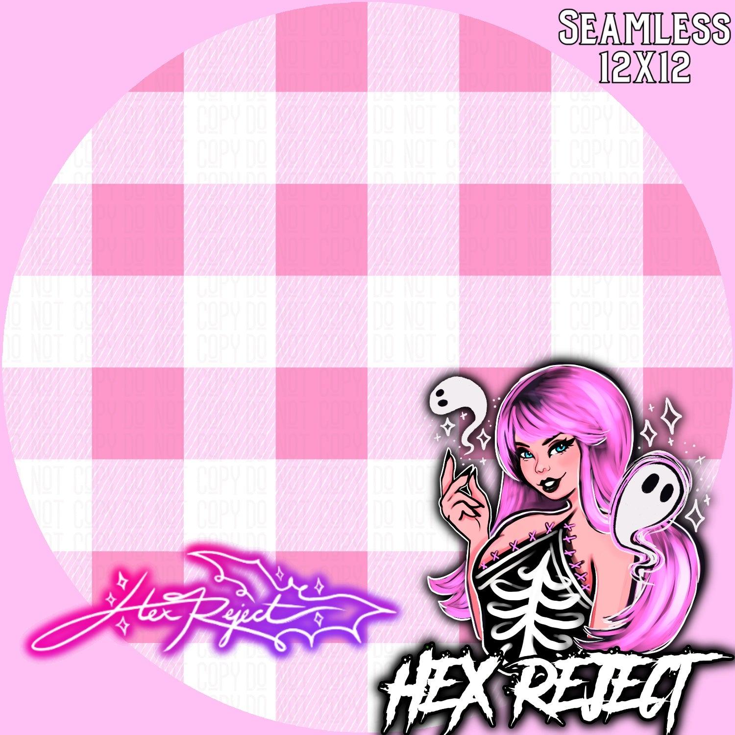 Pink Gingham - Seamless file - Hex Reject