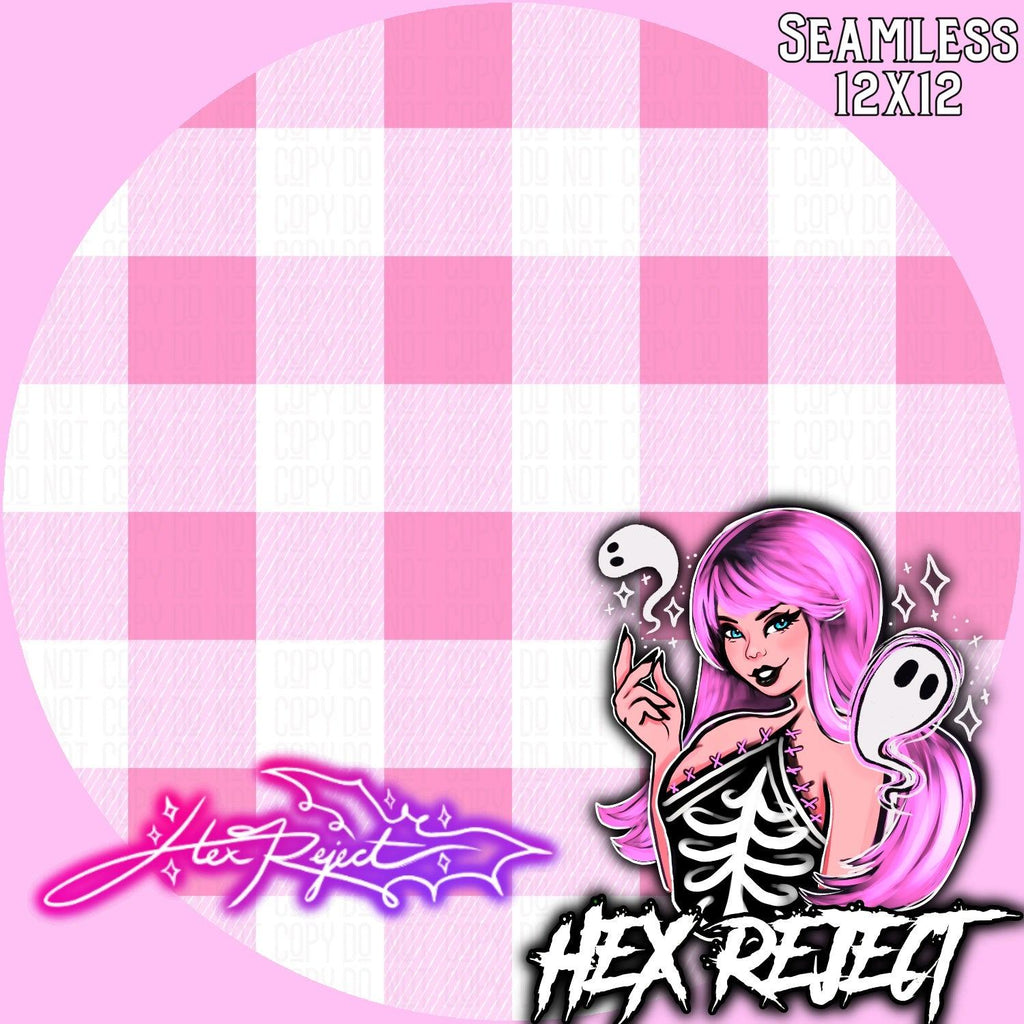 Pink Gingham - Seamless file - Hex Reject