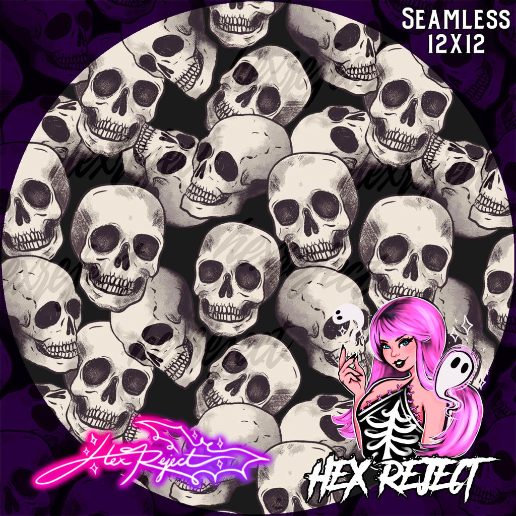 Skull Mashup - Seamless file - Hex Reject