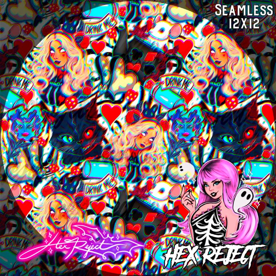 Trippy Wonderland - Seamless file - Hex Reject