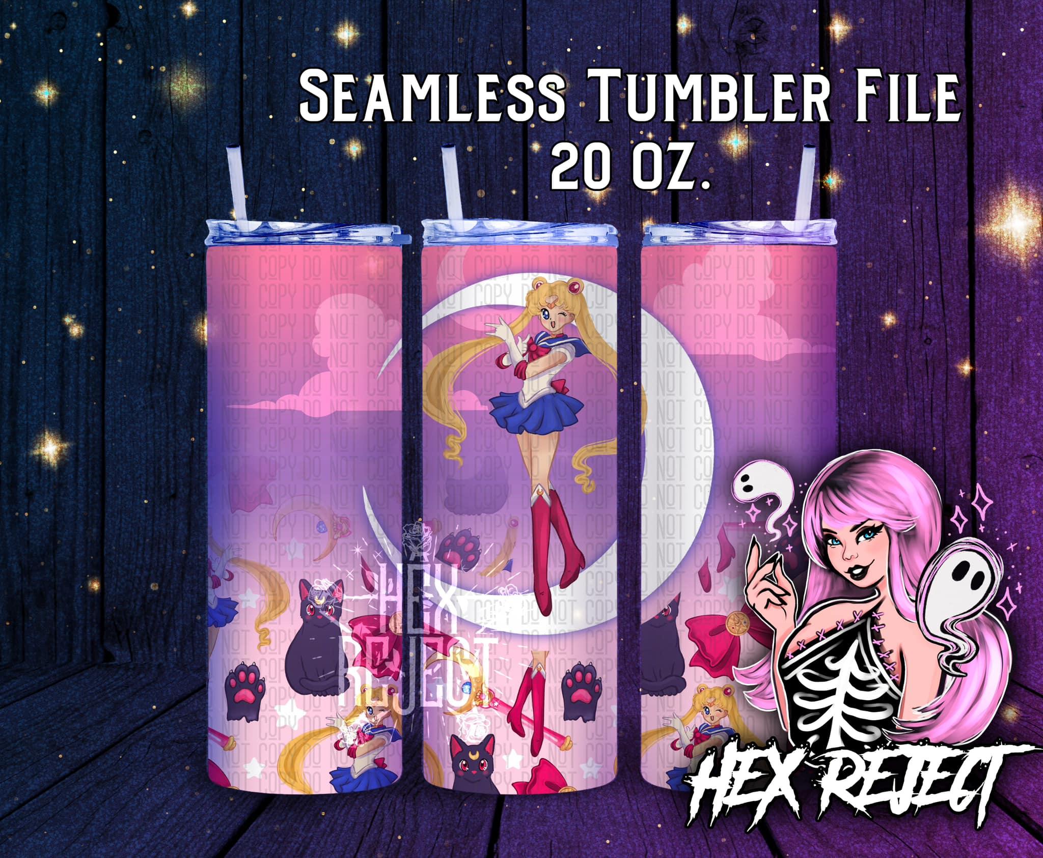 Animated Favs - 20 oz. Tumbler Files - Hex Reject