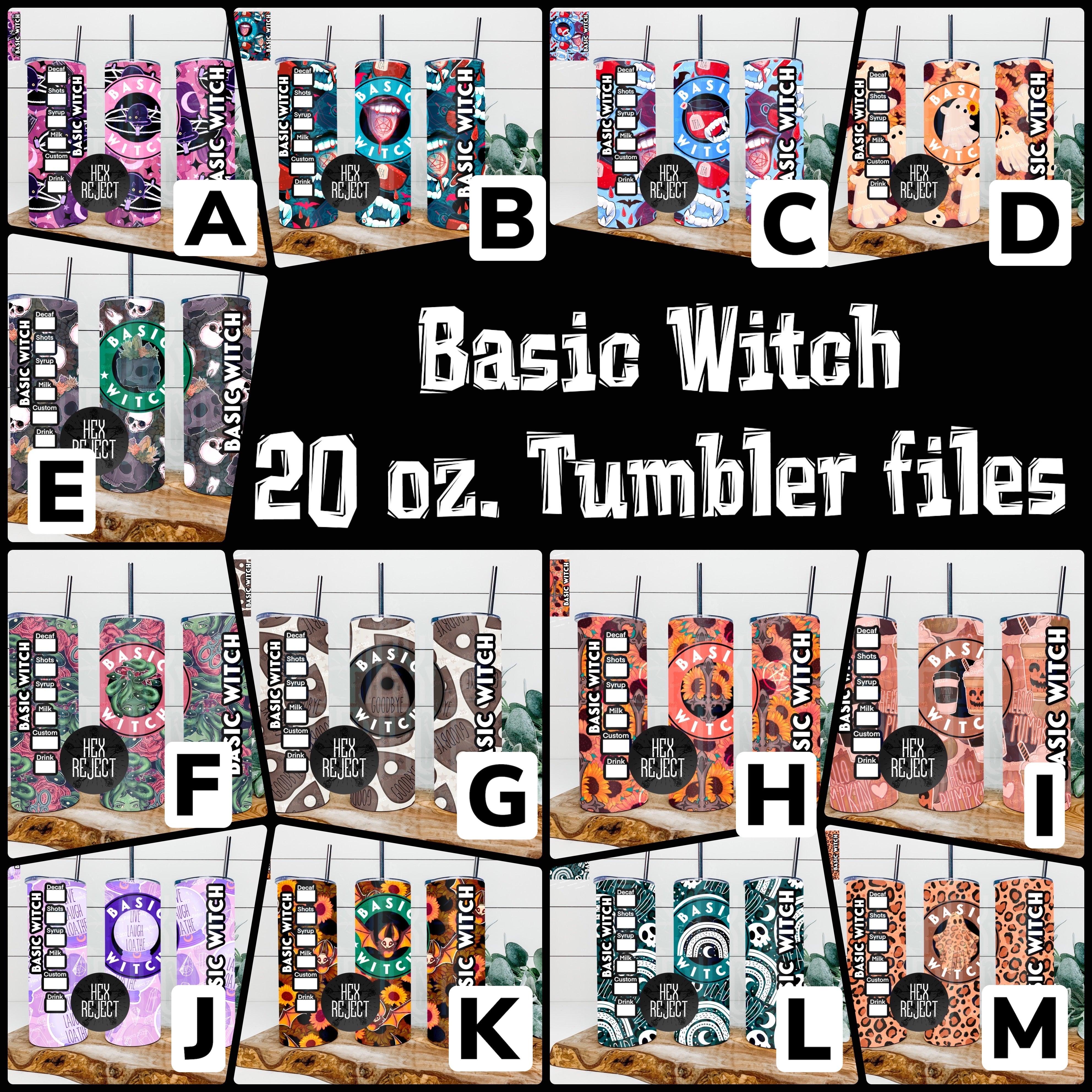 Basic Witch 20 oz Tumbler files - Hex Reject