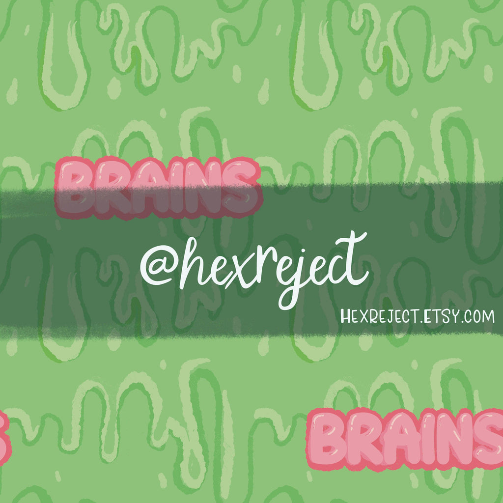 Brains w/ slime - seamless file - Hex Reject