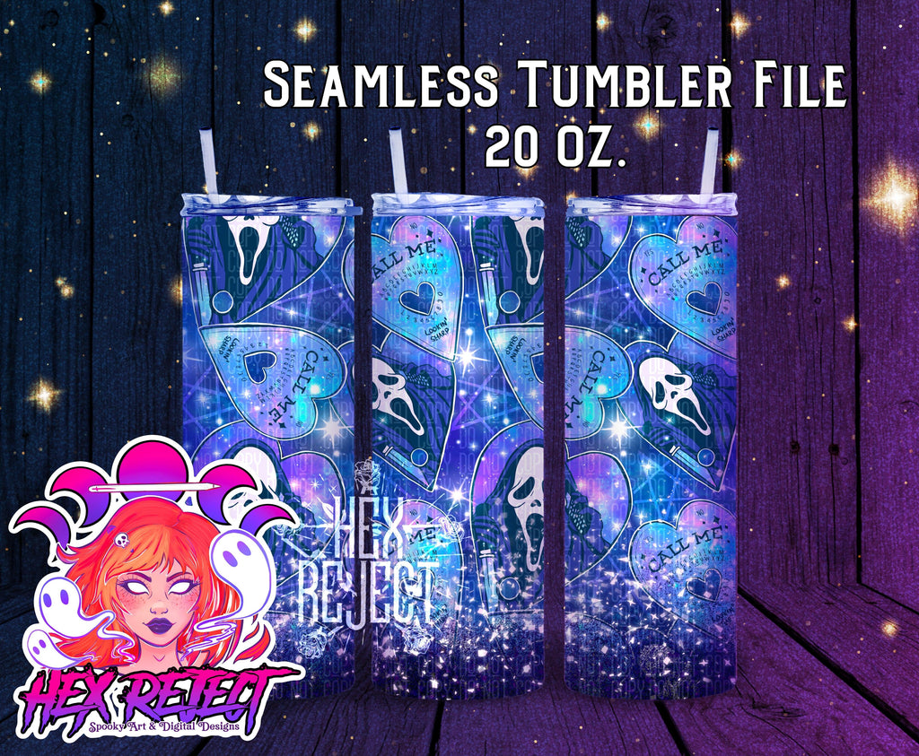 Call me - blue galaxy - 20 oz. Seamless Tumbler file - small shop exclusive - Hex Reject