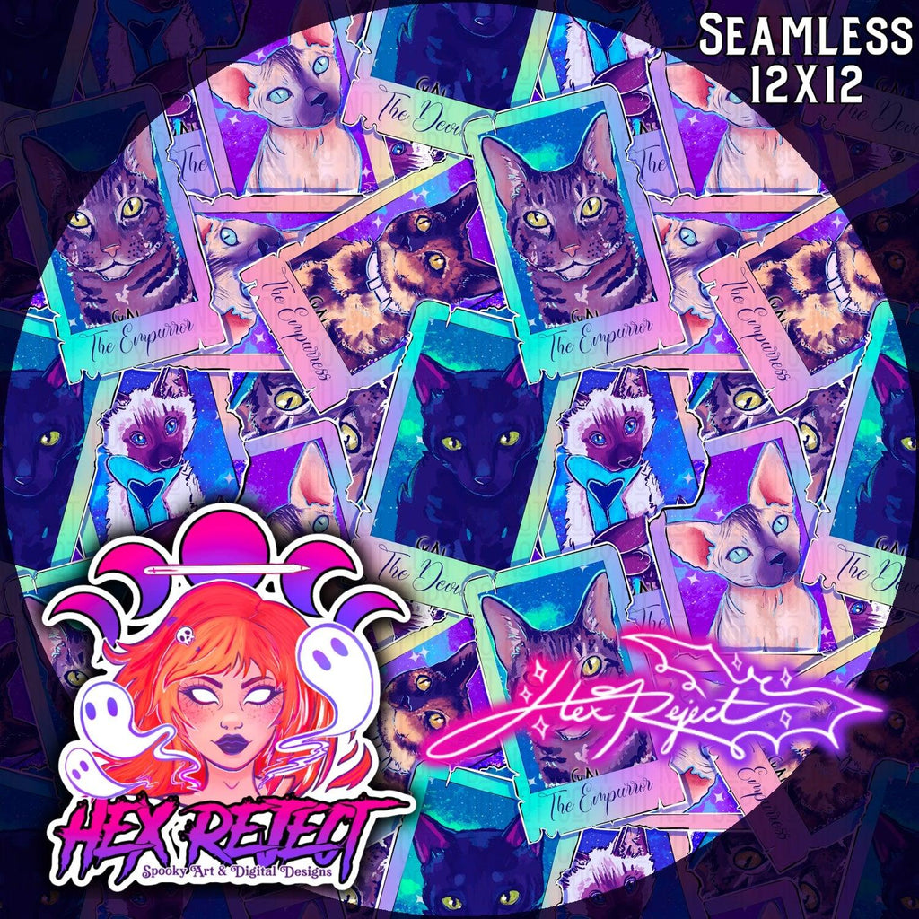 Cat Tarot I - Seamless file - Hex Reject