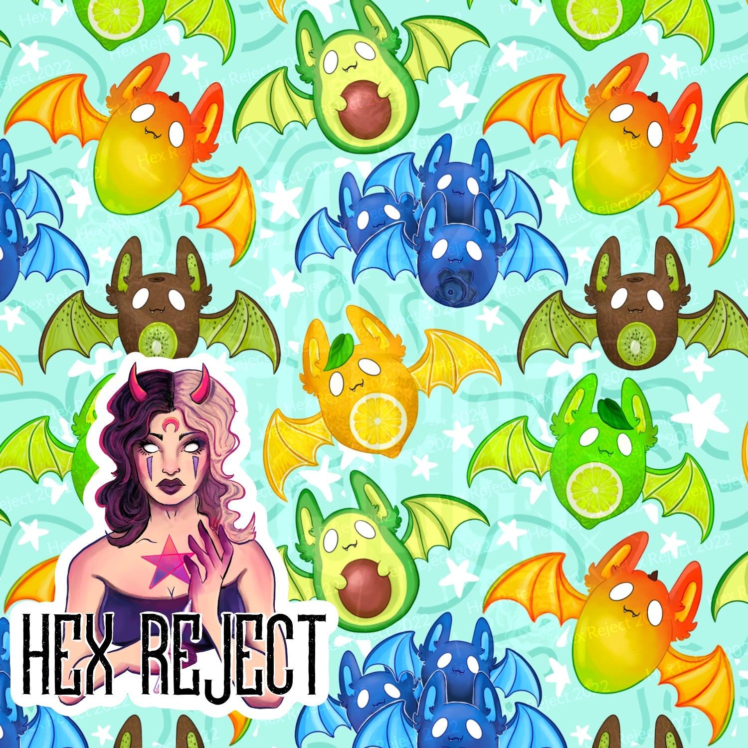 Fruit Bat Mashups - Seamless Files (small handmade shop only) - Hex Reject