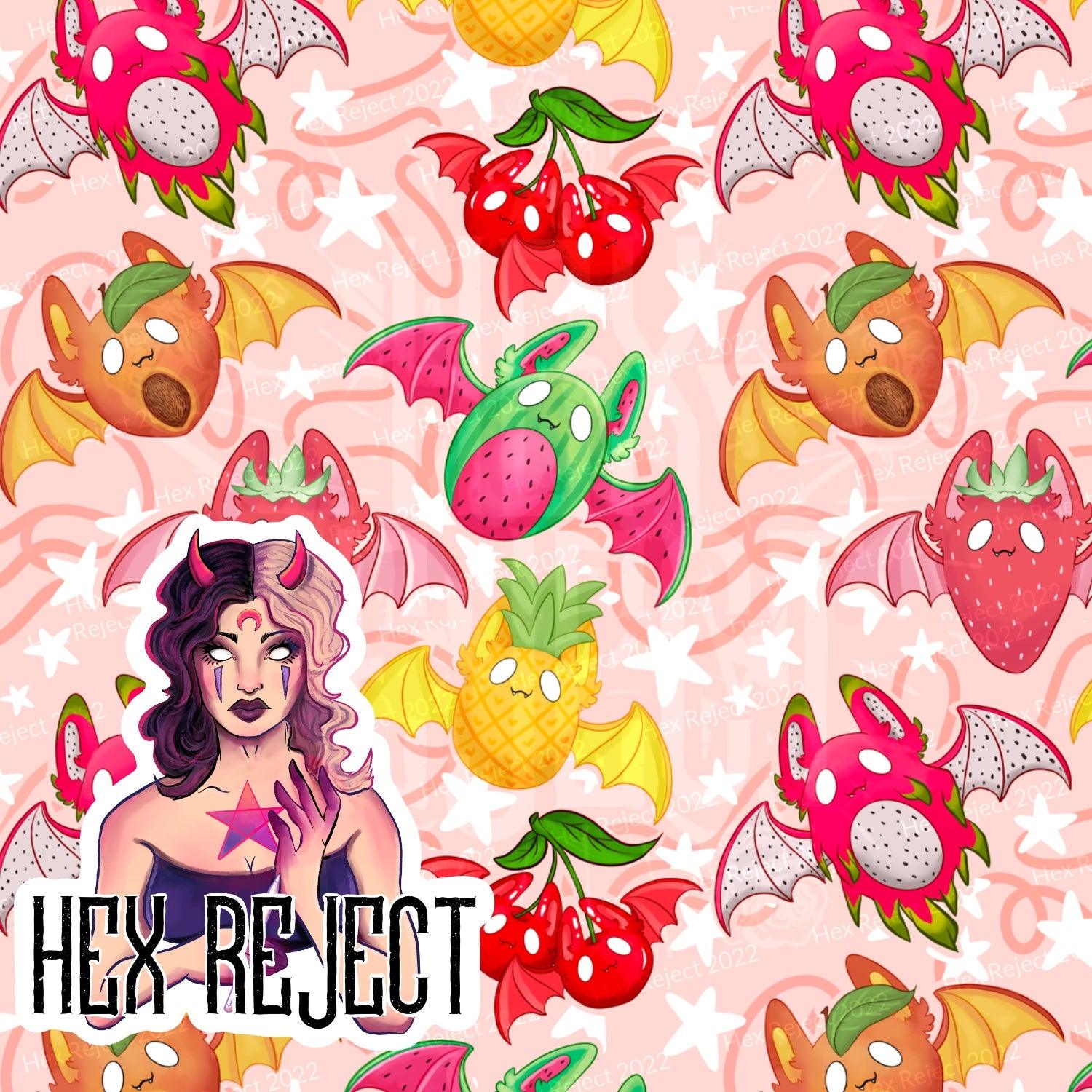 Fruit Bat Mashups - Seamless Files (small handmade shop only) - Hex Reject