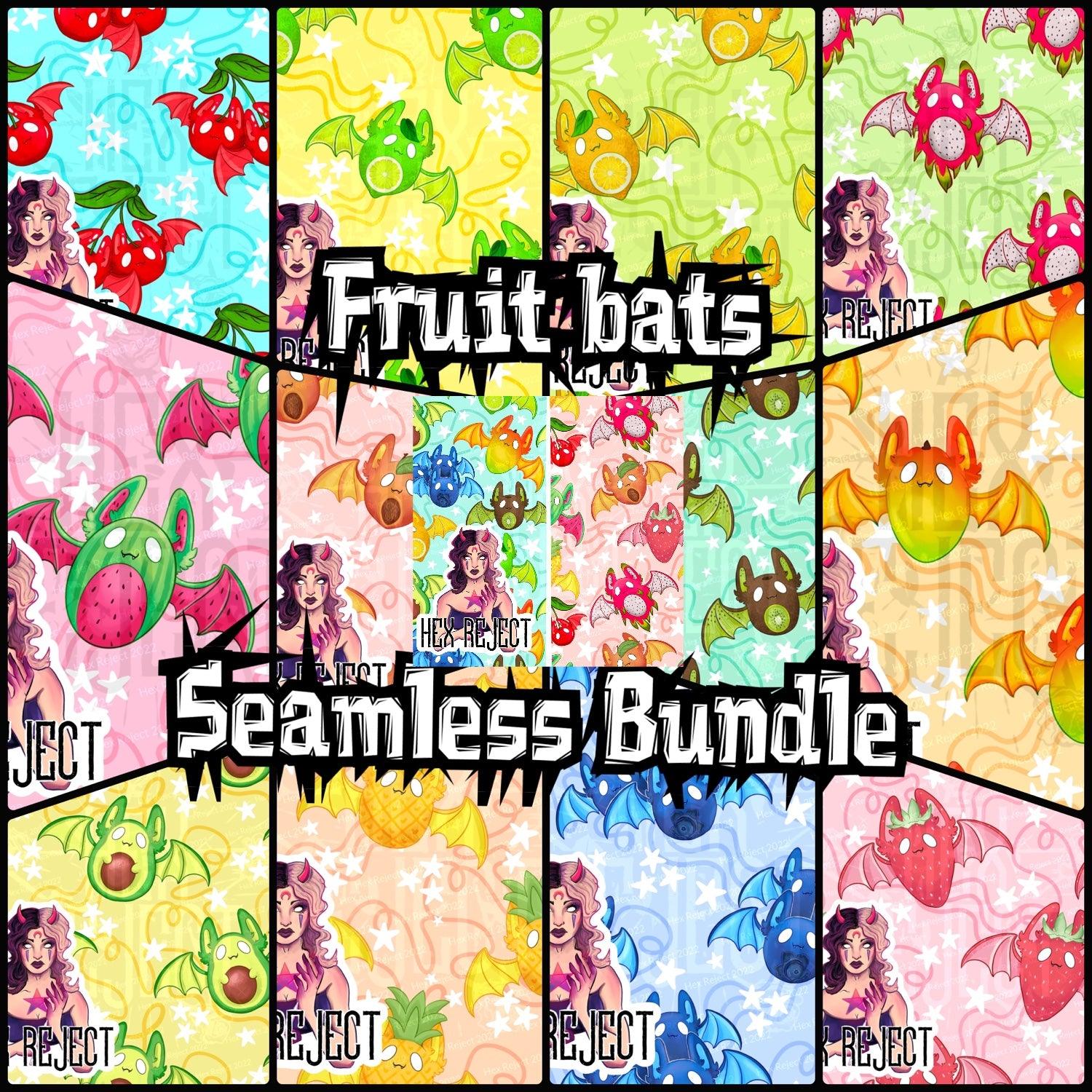 Fruit Bats - Seamless File Bundle - Hex Reject