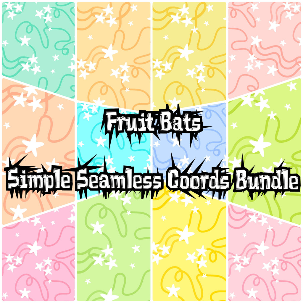 Fruit Bats - Simple Coords Seamless Bundle - Hex Reject