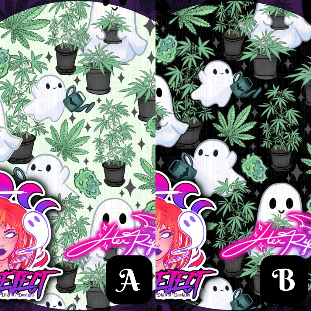 Ganja Ghosts - Seamless File - Hex Reject