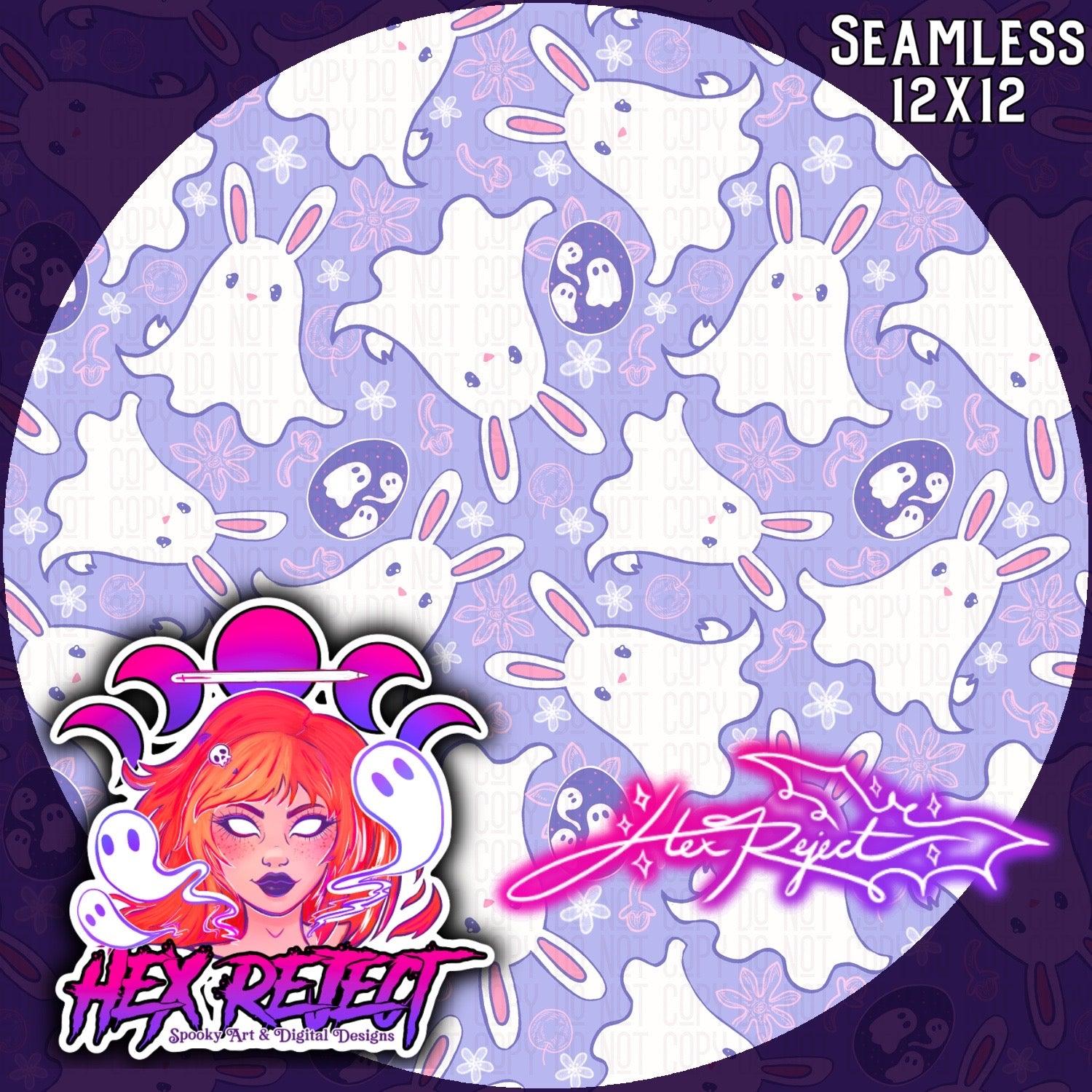 Ghost Bunnies - Seamless File - Hex Reject