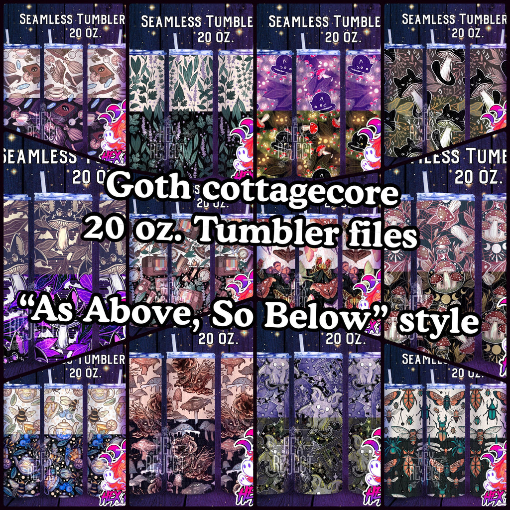 Goth Cottagecore - 20 oz. Tumbler files - Hex Reject
