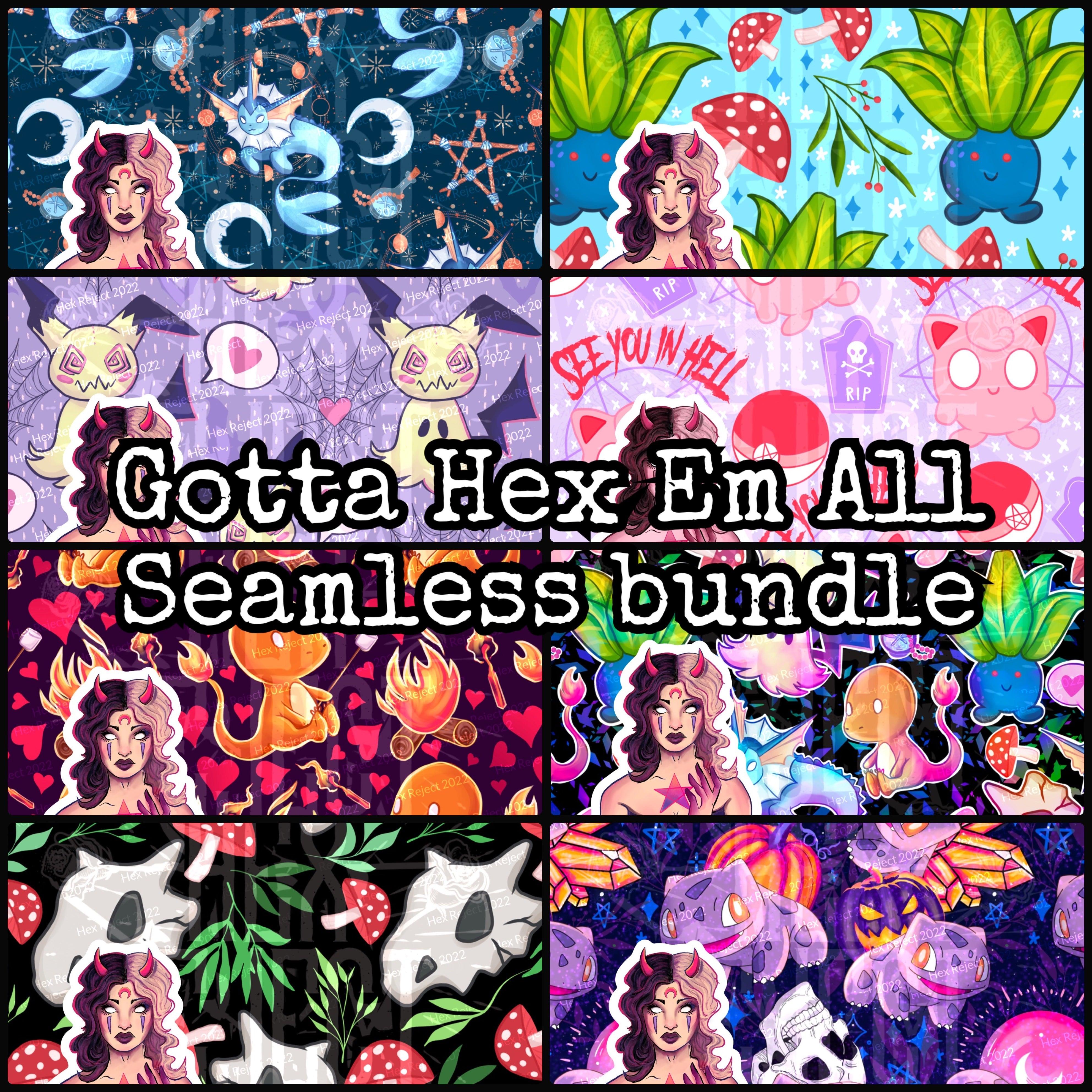 Gotta Hex Em All - Seamless Bundle - Hex Reject