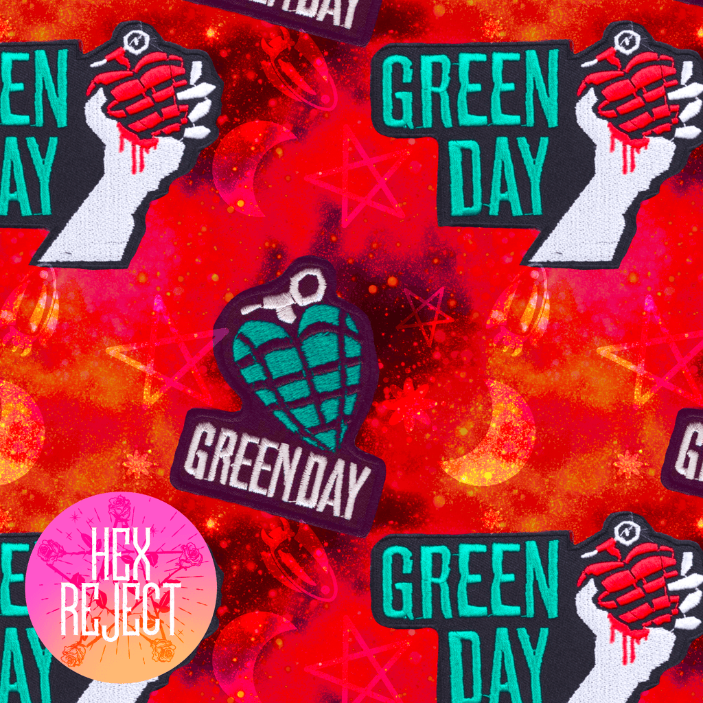 Green Day - Space bands seamless file - Hex Reject