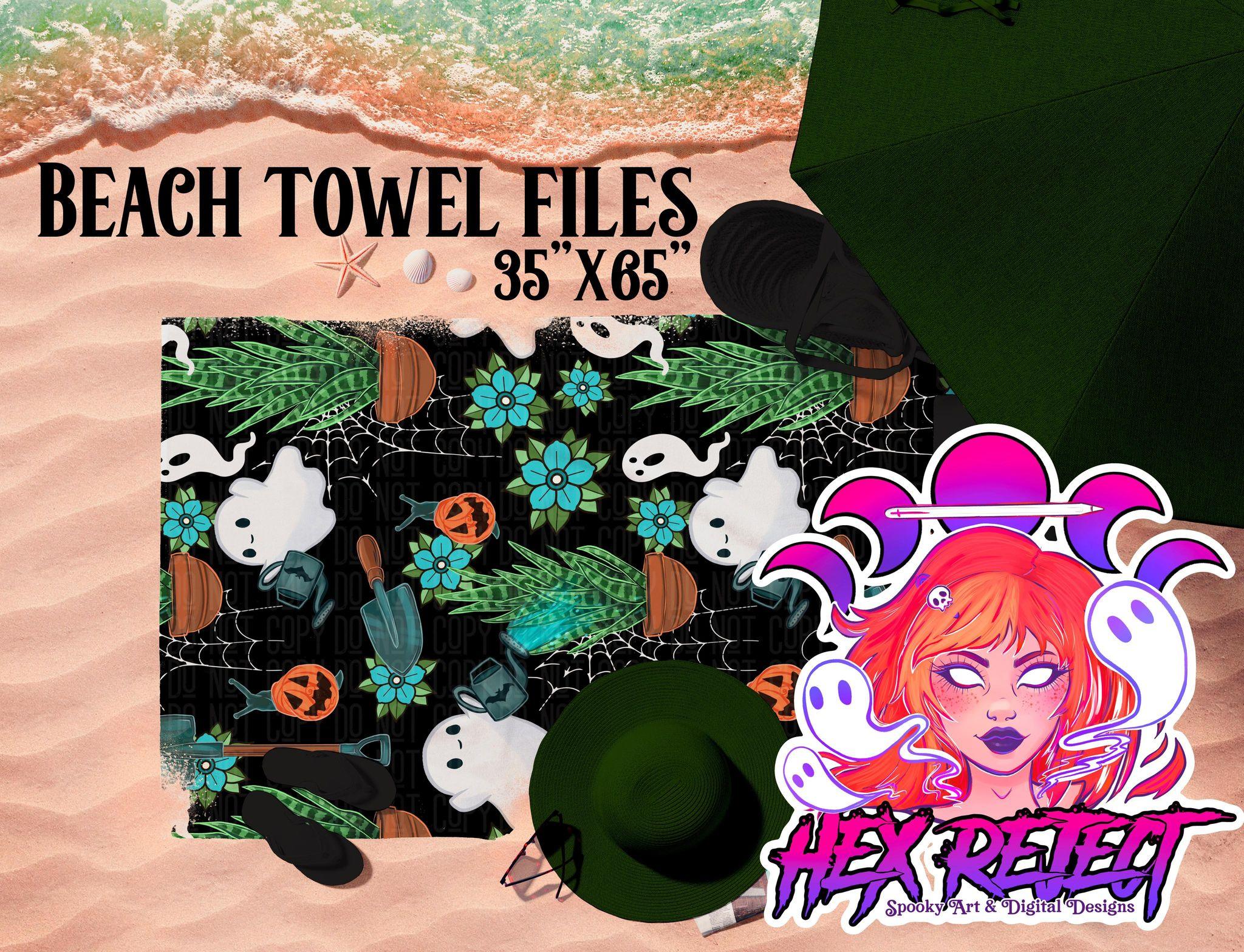 Haunted Garden - Beach Towel File - Hex Reject