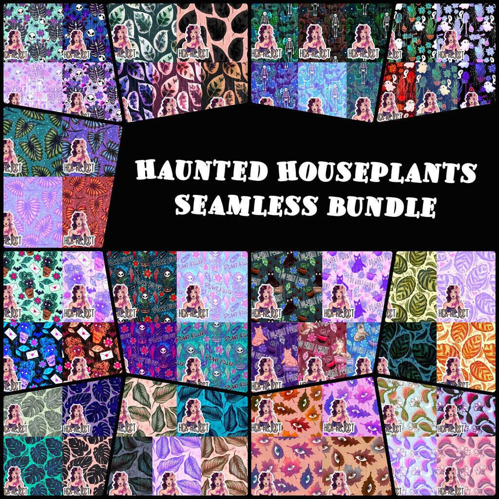 Haunted Houseplants Seamless Bundle - Hex Reject