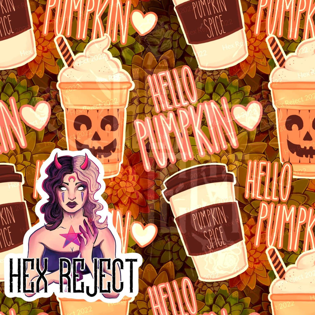 Hello Pumpkin - Seamless Files - Different Options - Hex Reject