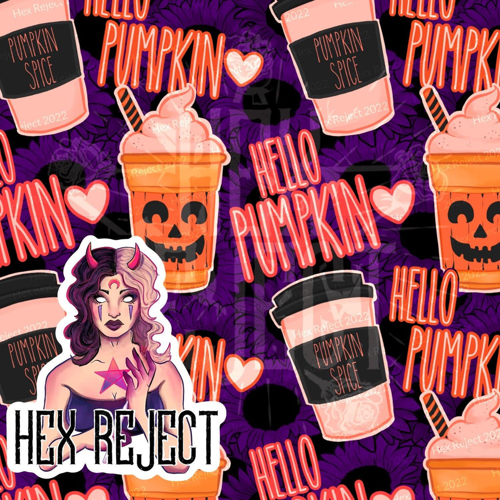 Hello Pumpkin - Seamless Files - Different Options - Hex Reject