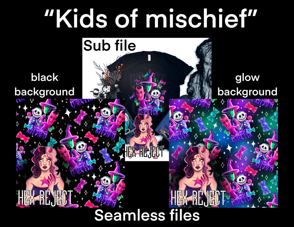 Kids of Mischief - Seamless files - Hex Reject