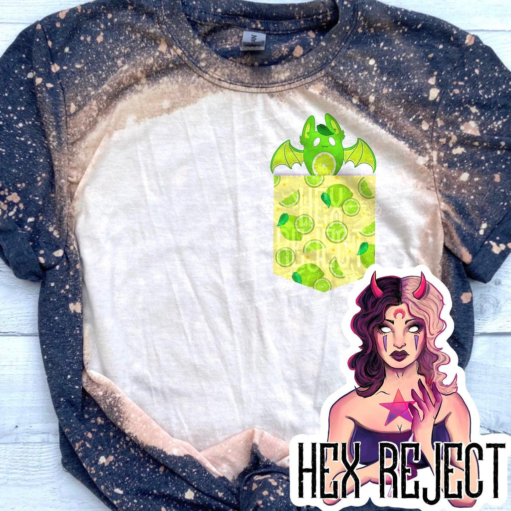 Lime bat - Peekaboo Pocket PNG - Hex Reject