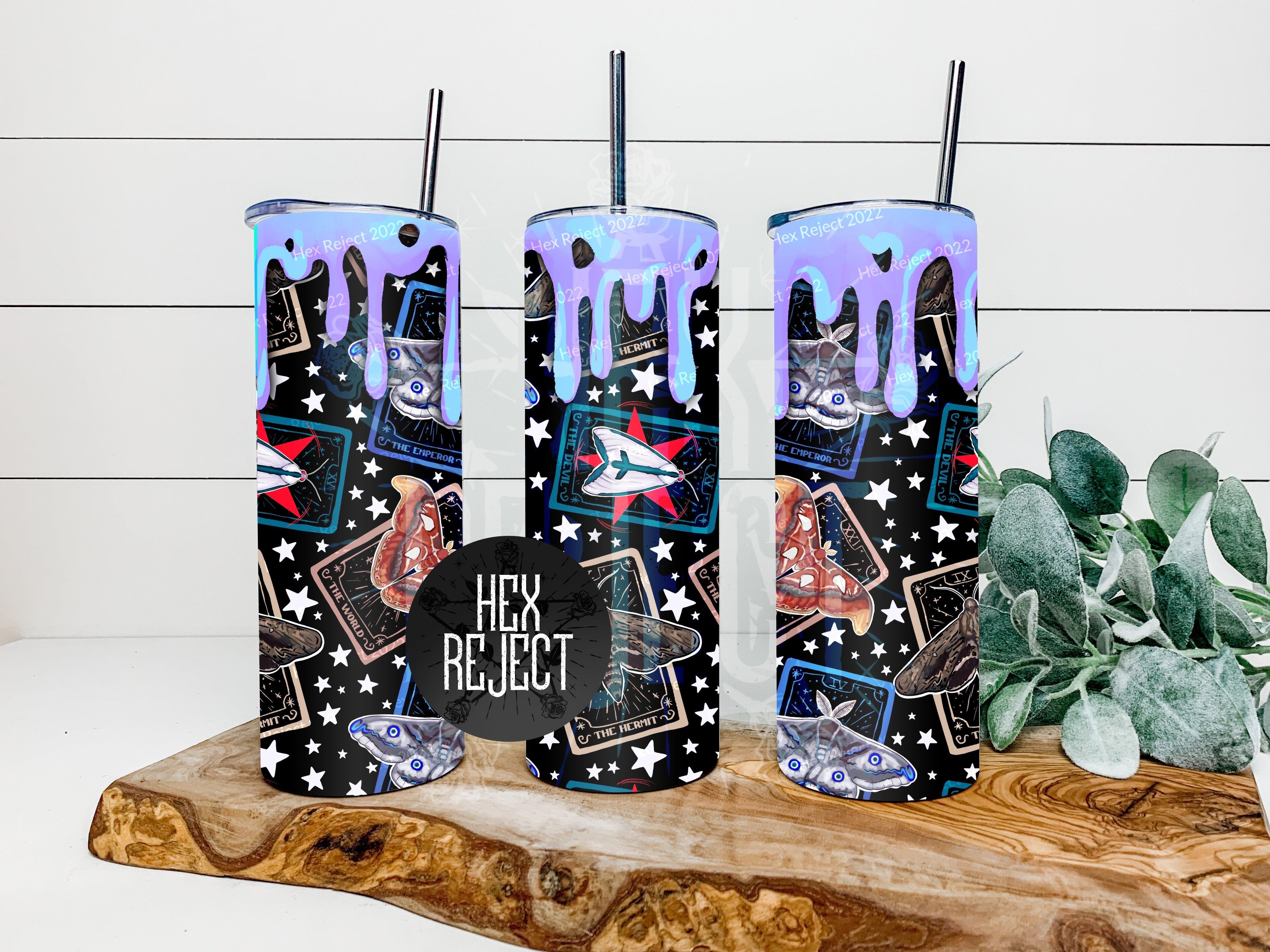 Moth Tarot - 20 oz. Tumbler files - small handmade shops only - Hex Reject