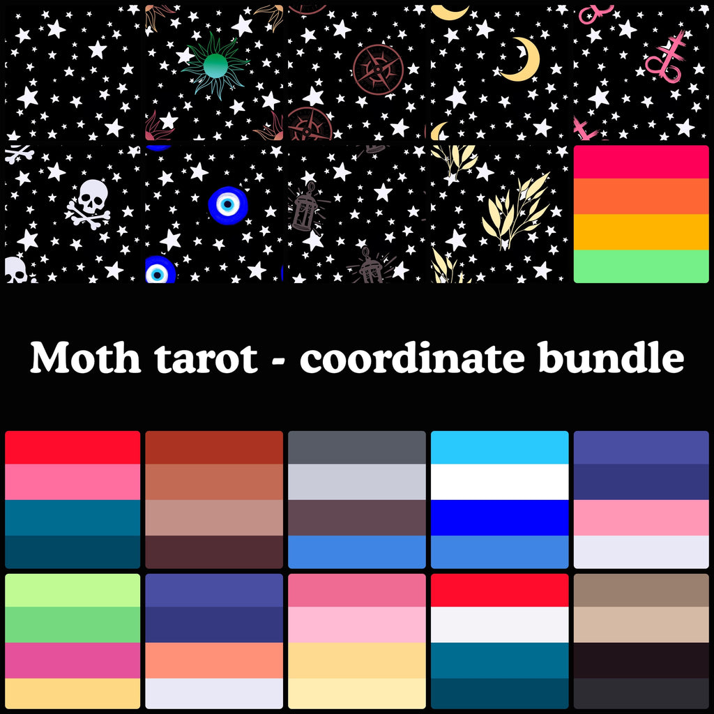 Moth Tarot - Coordinate Seamless File Bundle - Hex Reject