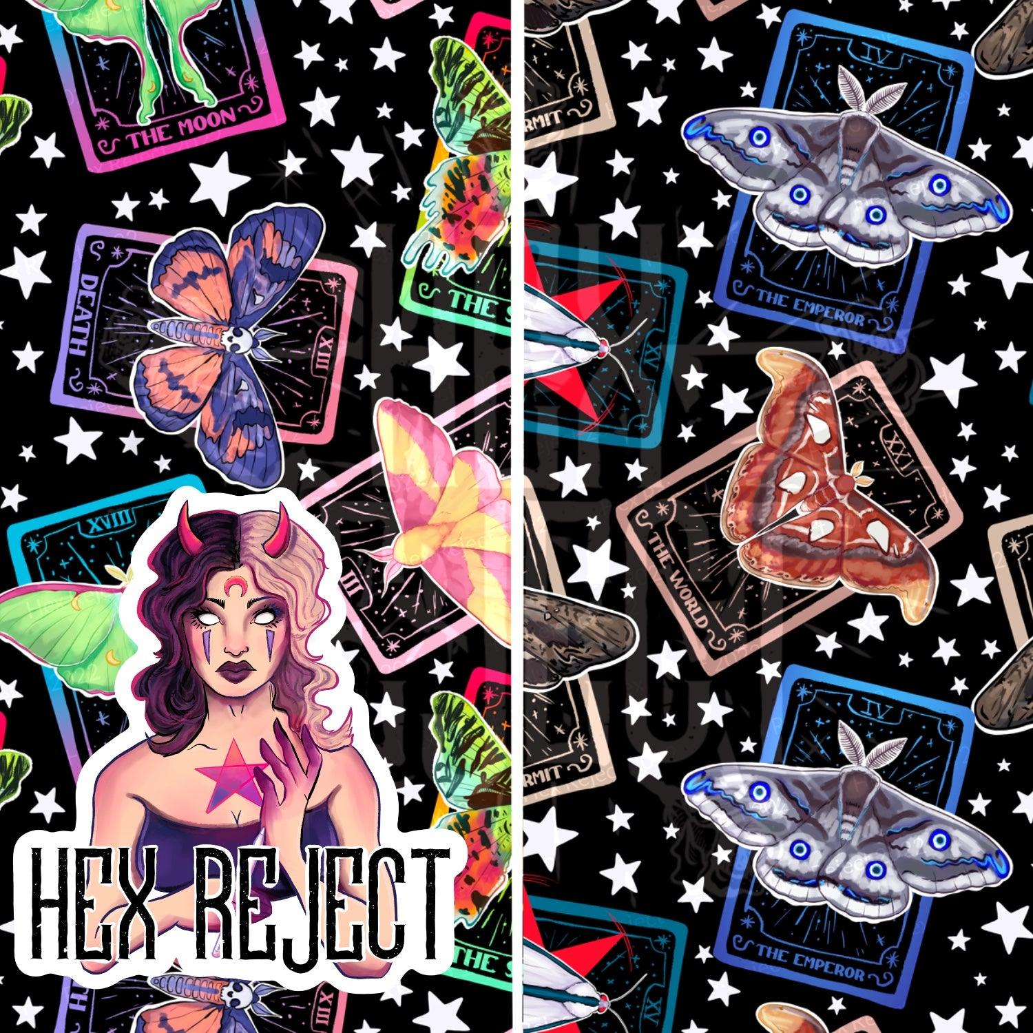 Moth Tarot Mashups - Seamless File (small handmade shop only) - Hex Reject