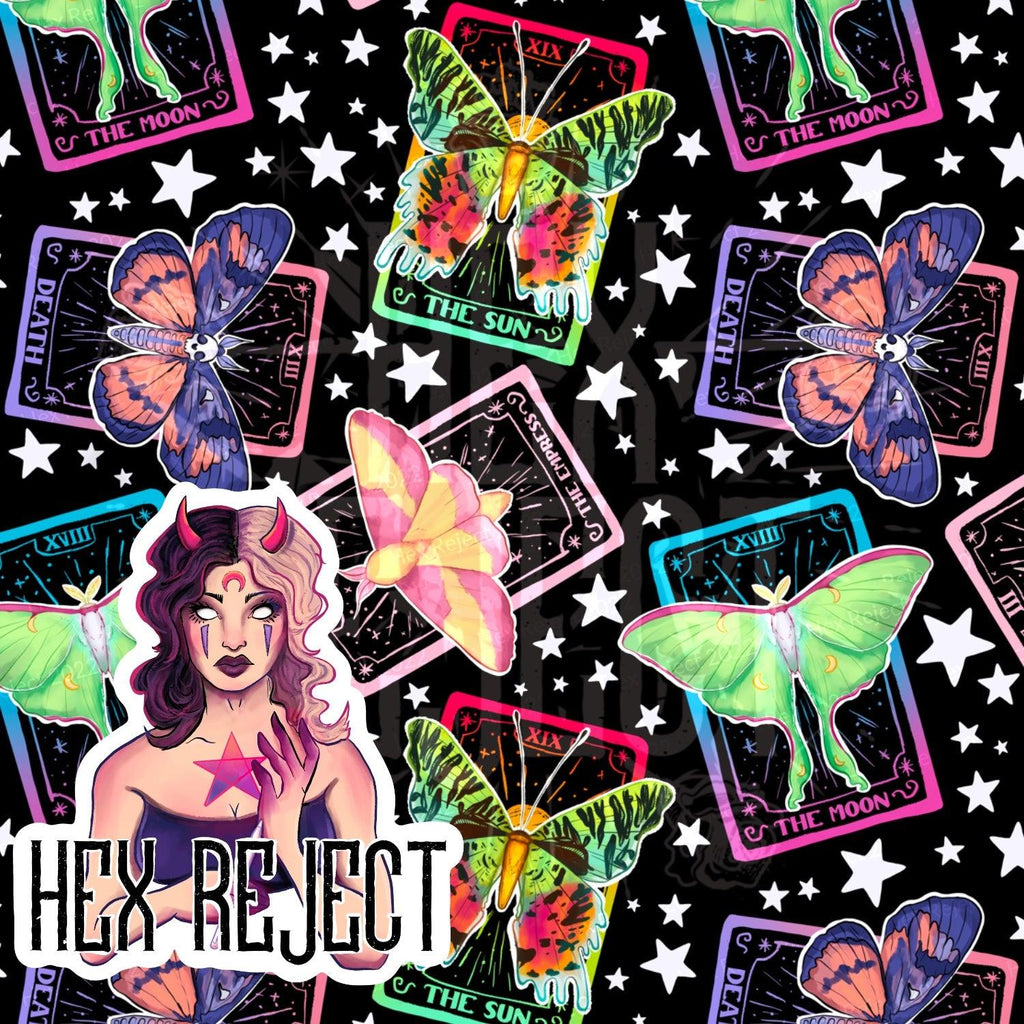 Moth Tarot Mashups - Seamless File (small handmade shop only) - Hex Reject