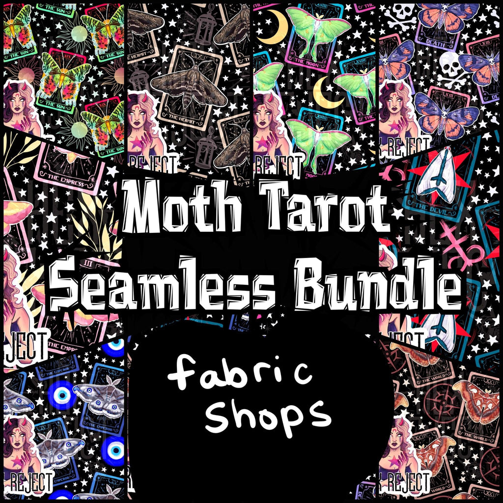 Moth Tarot - Seamless File Bundle - Hex Reject