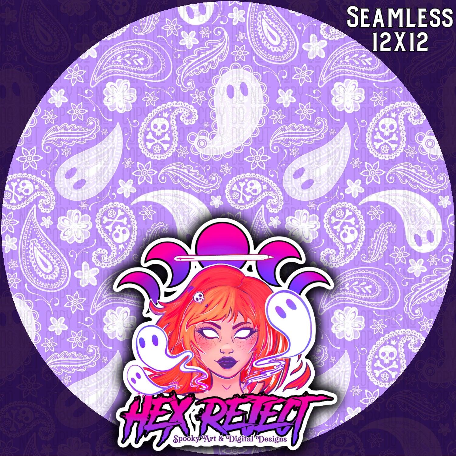 Paisley Ghosts - Seamless File Bundle - 20+ files included! - Hex Reject