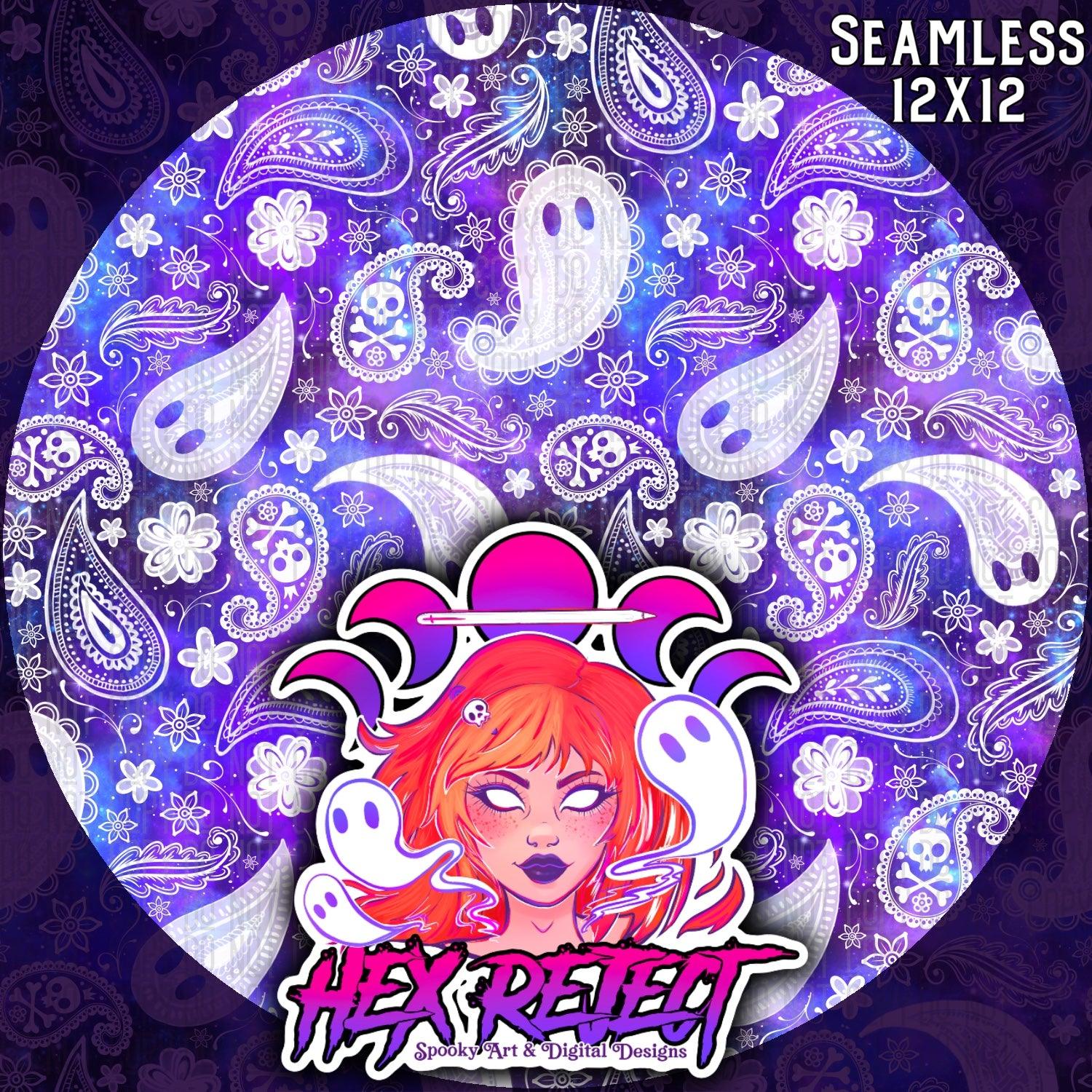 Paisley Ghosts - Seamless File Bundle - 20+ files included! - Hex Reject