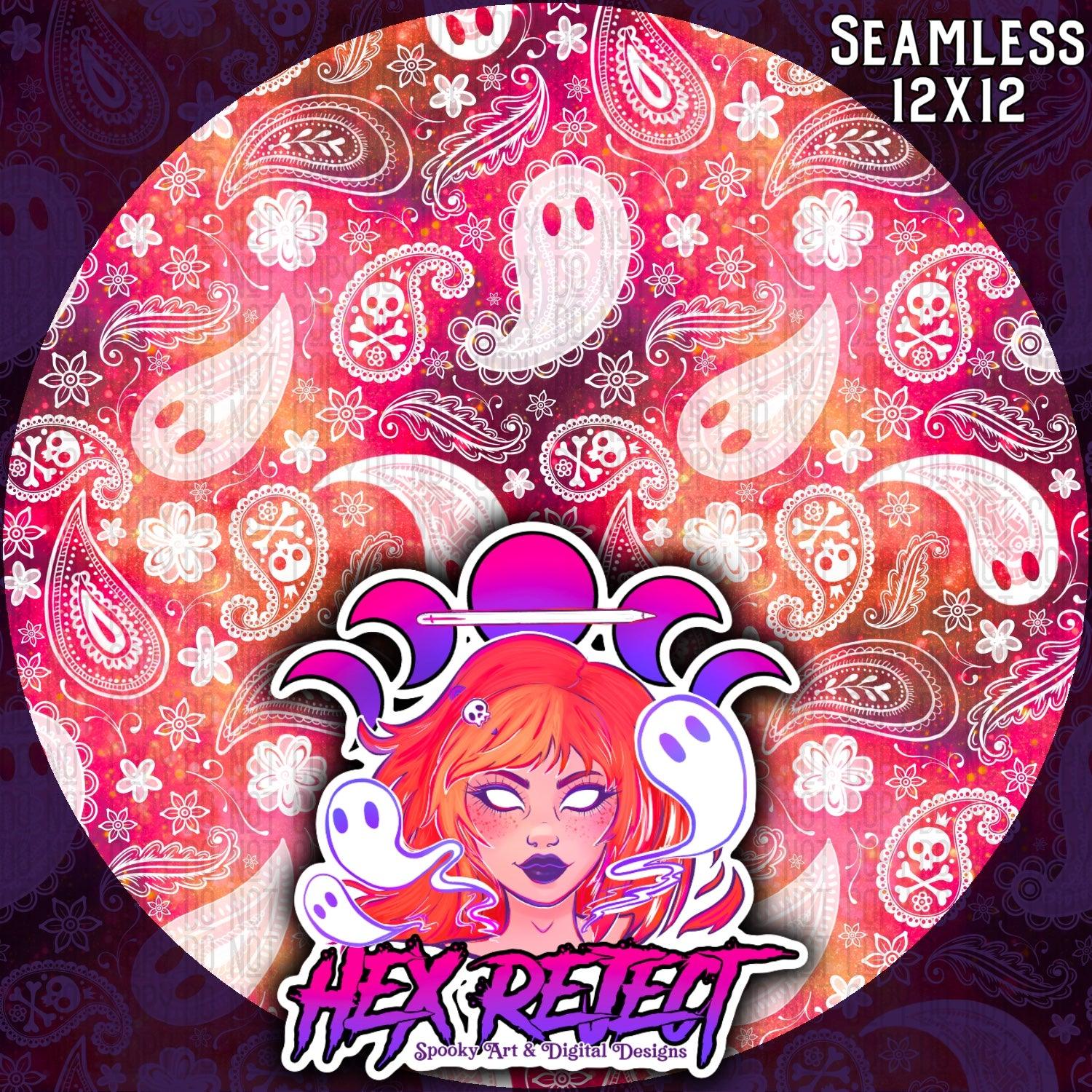 Paisley Ghosts - Seamless File Bundle - 20+ files included! - Hex Reject