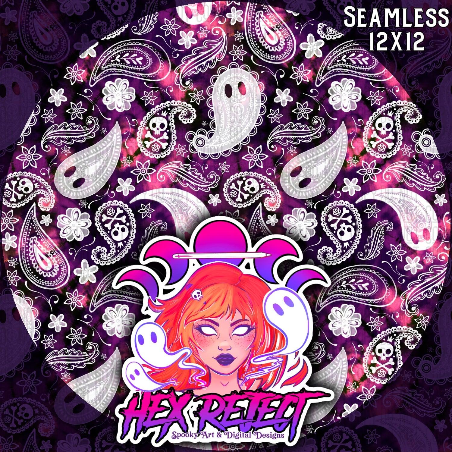 Paisley Ghosts - Seamless File Bundle - 20+ files included! - Hex Reject