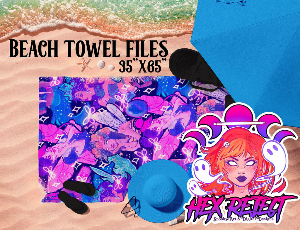 Respect the Fae - Beach Towel File - Hex Reject