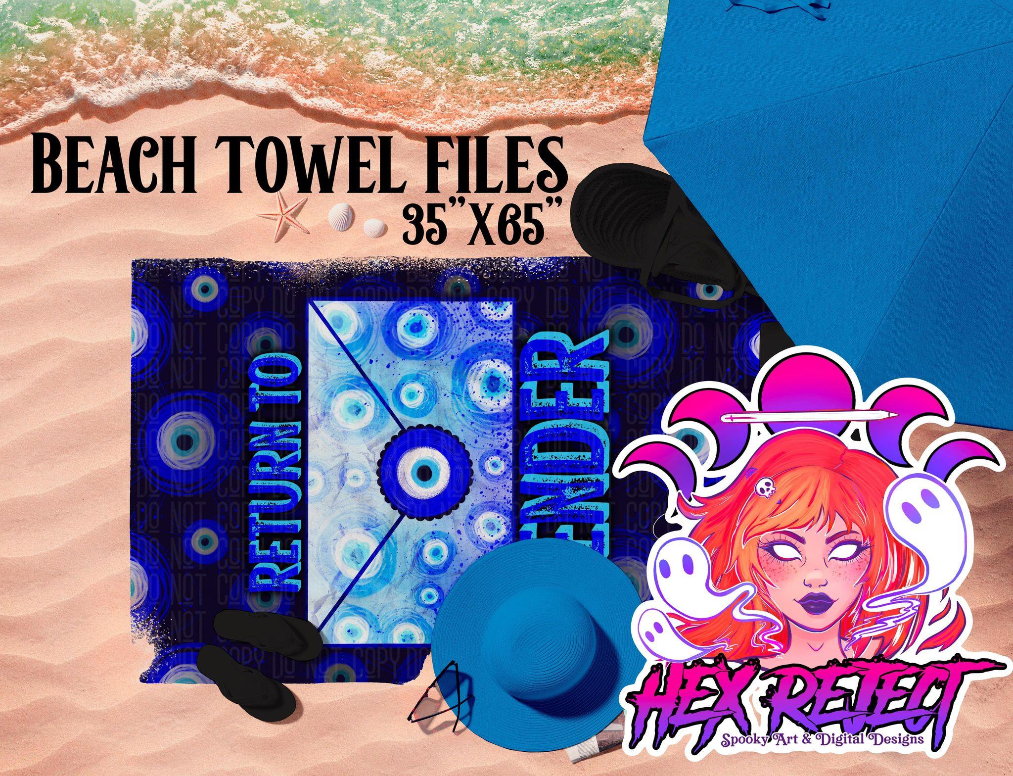 Return to Sender - Beach Towel File - Hex Reject