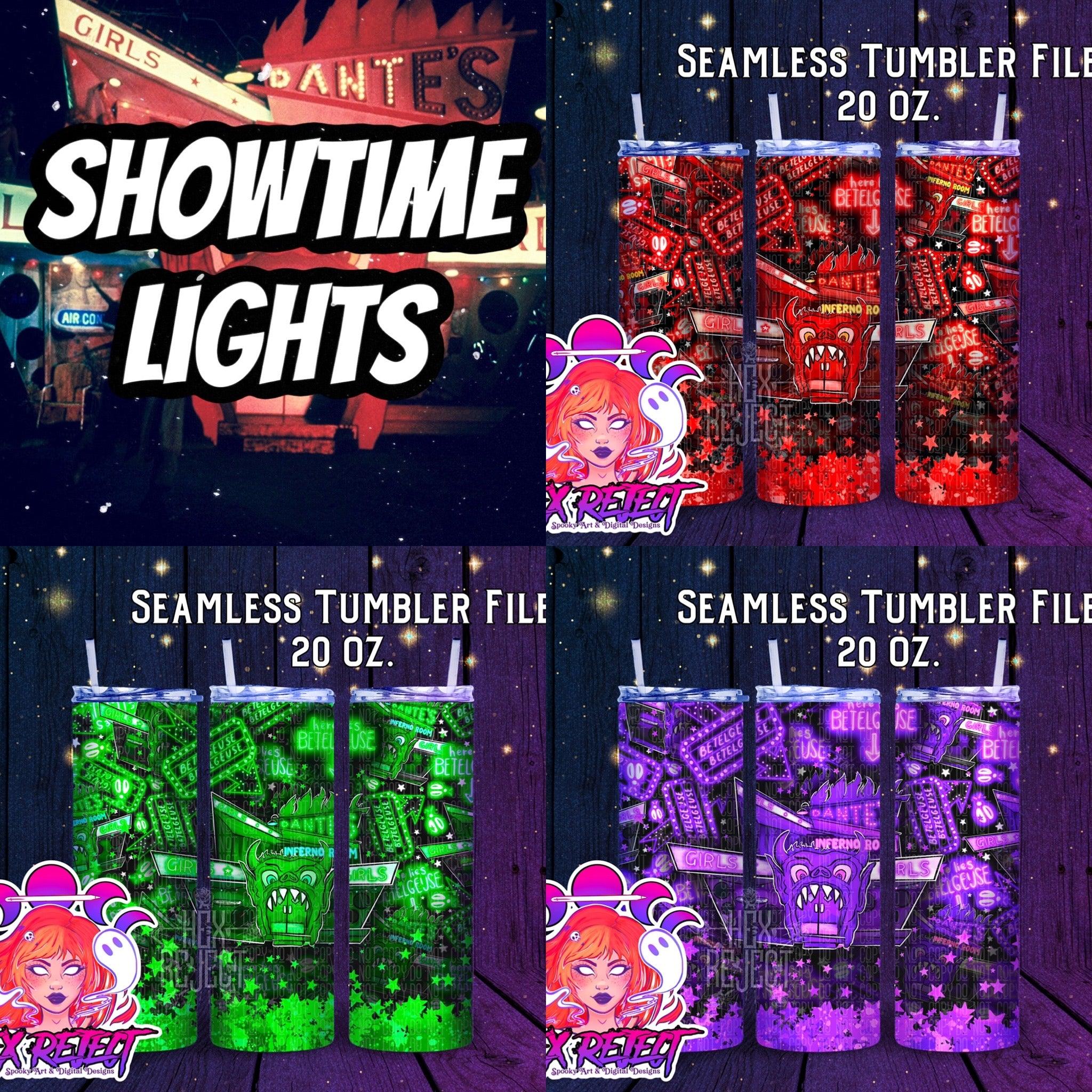 Showtime Lights 20 oz. Tumbler Files - small handmade shops only - Hex Reject