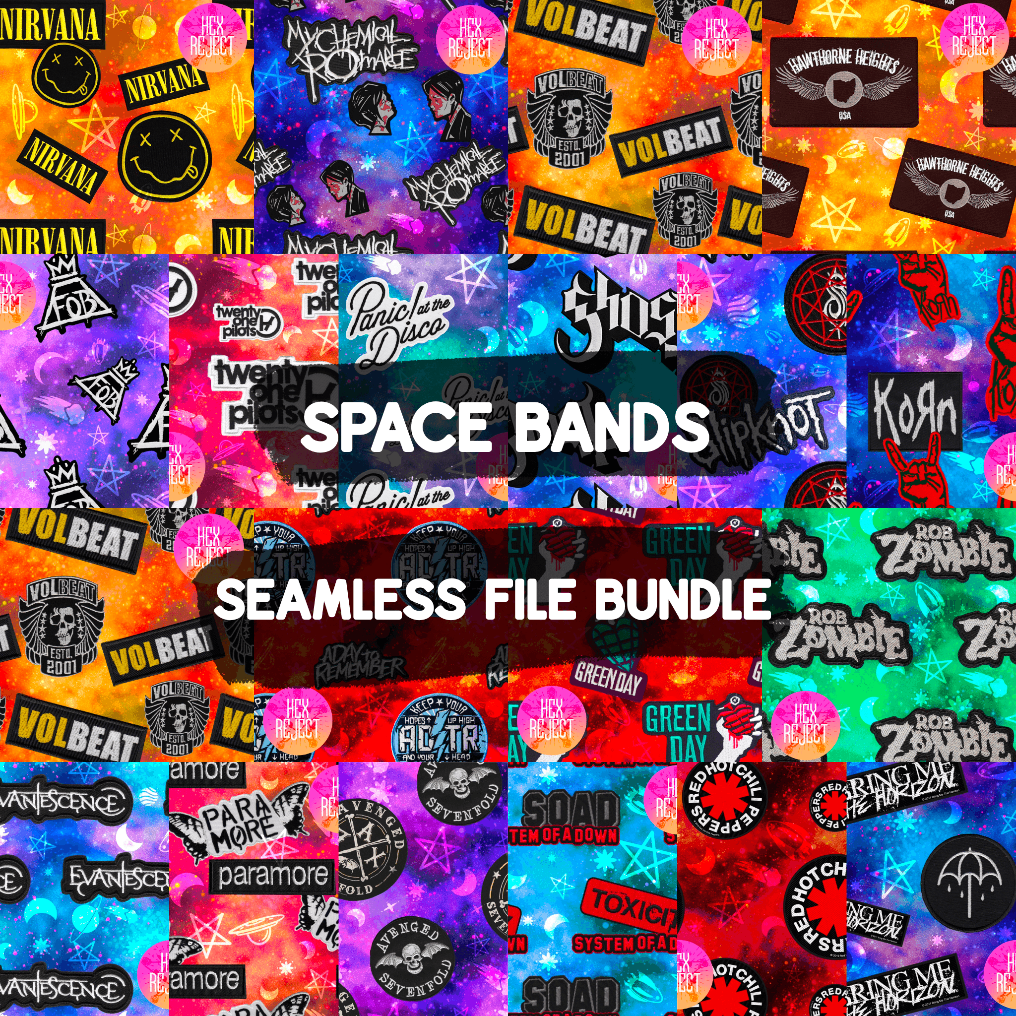 Space band seamless Collection - Hex Reject