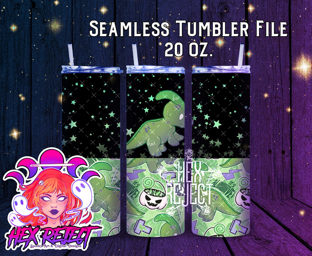 Spooky Dinos - 20 oz. Tumbler files - Different Options - Hex Reject