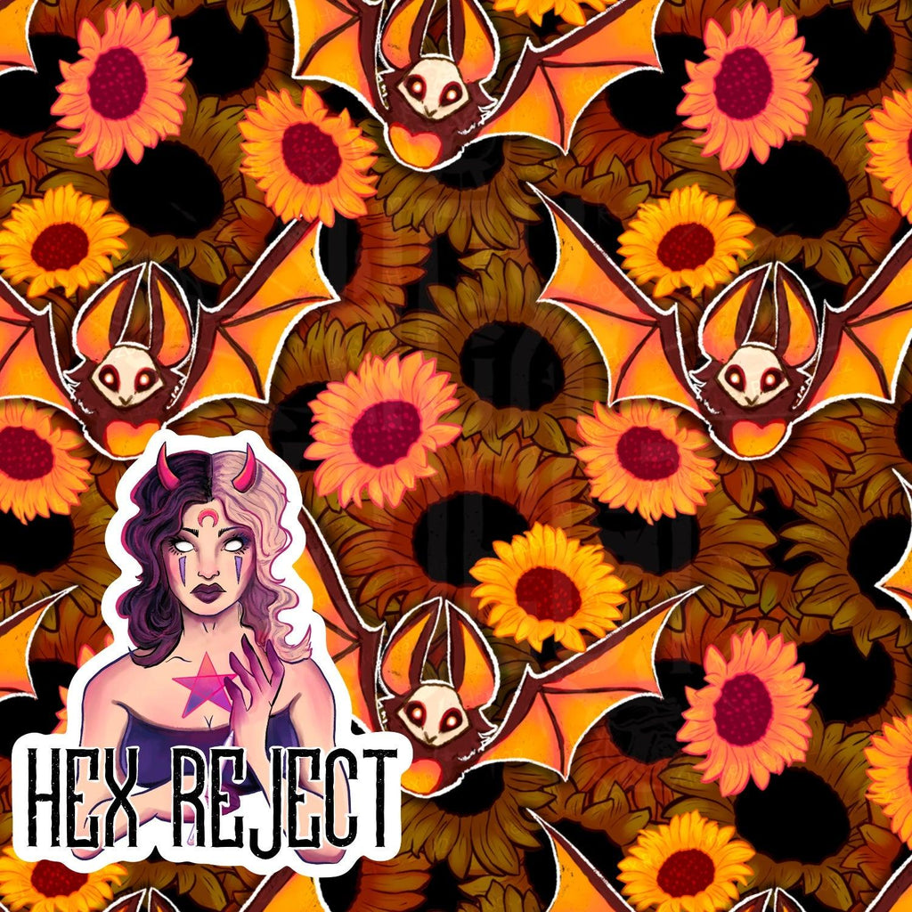 Sunflower Bats - Seamless Files - Different Options - Hex Reject