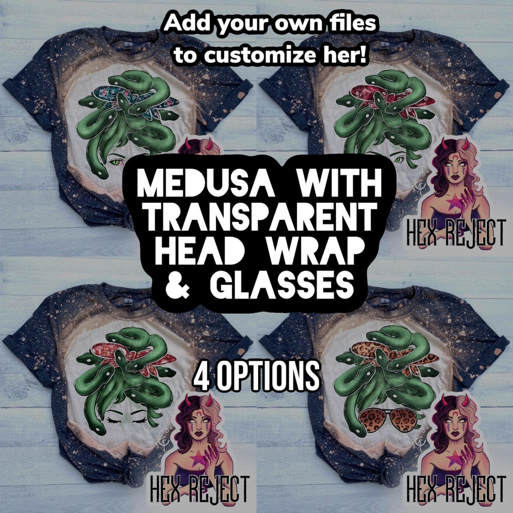 TRANSPARENT Messy Bun Medusa - Sub File - Collection of 4 - Hex Reject