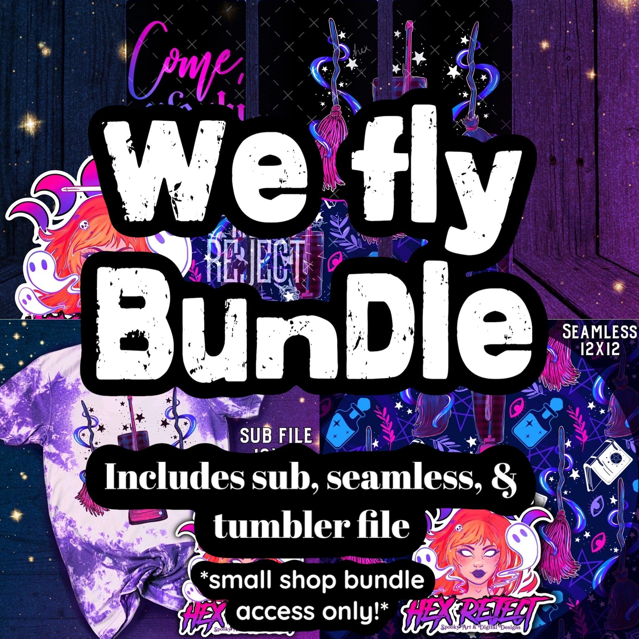 We Fly - seamless, sub, & tumbler file bundle - Hex Reject